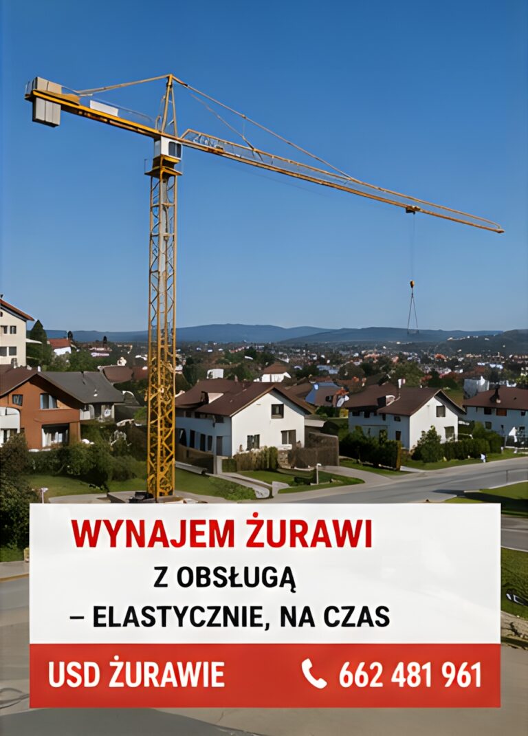 POTRZEBUJESZ ŻURAWIA NA BUDOWĘ? WYNAJMIJ GO Z OBSŁUGĄ.
